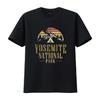 Womens Vintage Yosemite National Park Campfire T Shirt Black 2X Large Vintage Washed Slightly Comfortable Unisex Soft Versatile