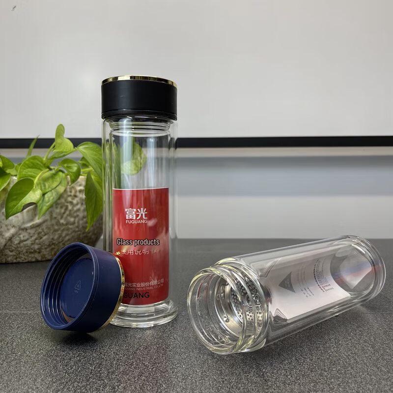 Fuguang Double Wall Glass Tea Infuser Bottle