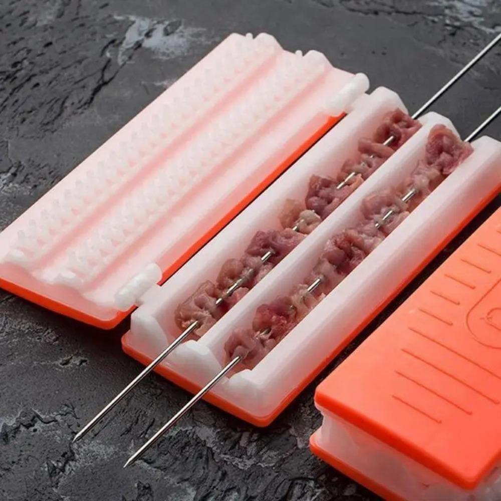 Zewnętrzna Maszyna do Robienia Kebabów BBQ, Narzędzie do Nabijania Mięsa na Szaszłyki, Grill do Wołowiny, Wieprzowiny, Akcesoria Kuchenne, Campingowe, Imprezowe, Akcesoria do Grilla Weber