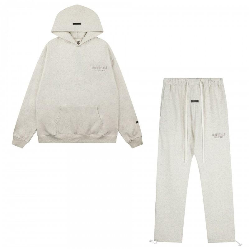 2026 Mikina s kapucí Černá S flockovaným písmenem FOG Line ESSENTIALS Unisex
