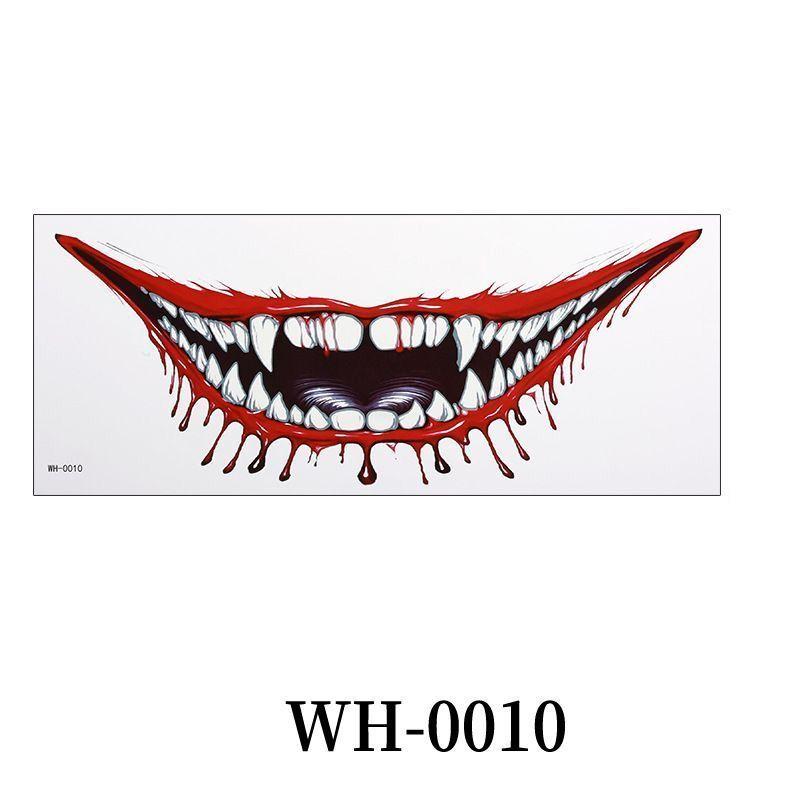 Halloween big mouth tattoo sticker party party fun makeup thriller DIY mouth makeup face sticker
