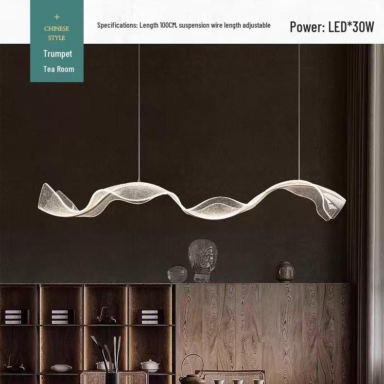 Full Spectrum Luxury Ribbon Chandelier - Modern Minimalist Design for Restaurants and Bars