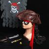 Piratenhut mit Dreadlocks Karibischer Piratenhut Karibisches Piratenkostüm Pirat