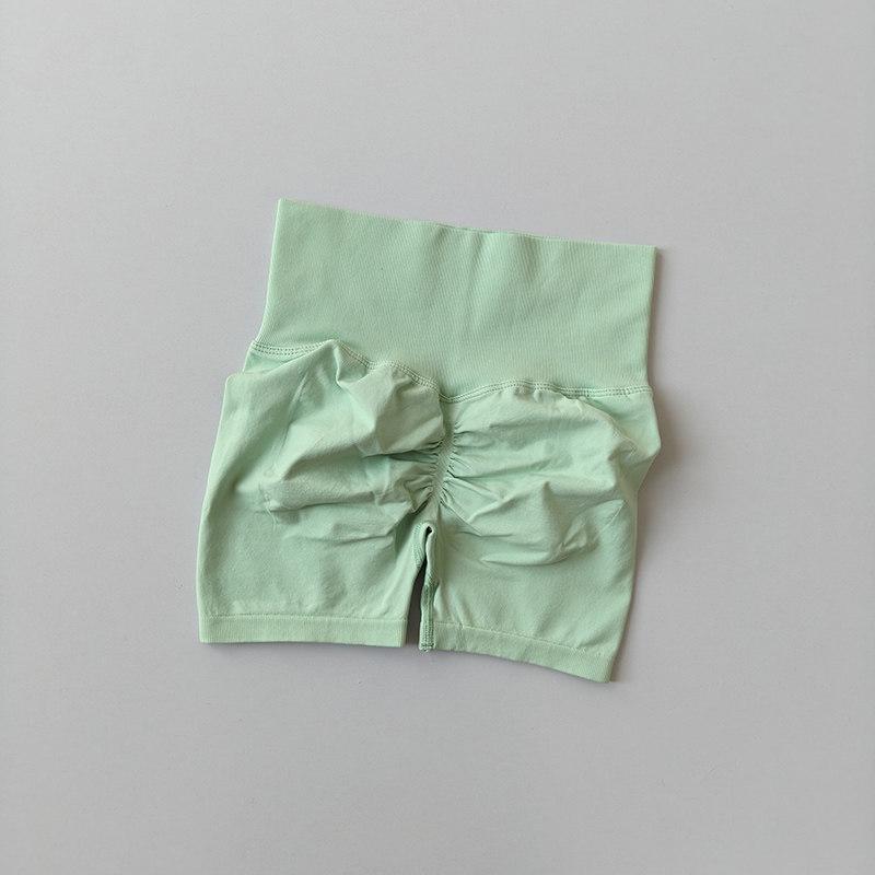 Pantaloncini Sportivi a Vita Alta Controllo Pancia Modellanti Sollevamento Glutei a Pesca - Asciugatura Rapida per Yoga e Corsa