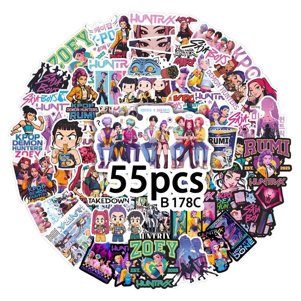 Demon Hunter Girl Group Creative Cartoon Stickers for Notebooks & DIY Decoration