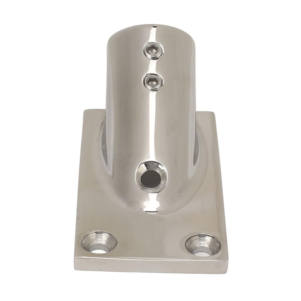 Båtrørbase Rektangulær 316 Rustfritt Stål Håndrekksrørbase Marinebeslag for Yacht 25mm 1.0in