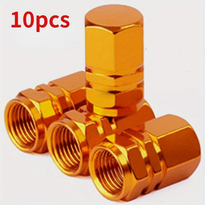 

10PCS Aluminum Alloy Car Wheel Tire Valve Caps Tyre Rim Stem Covers Airdust Waterproof for Automobiles Motorcycles Trucks Bikes Black