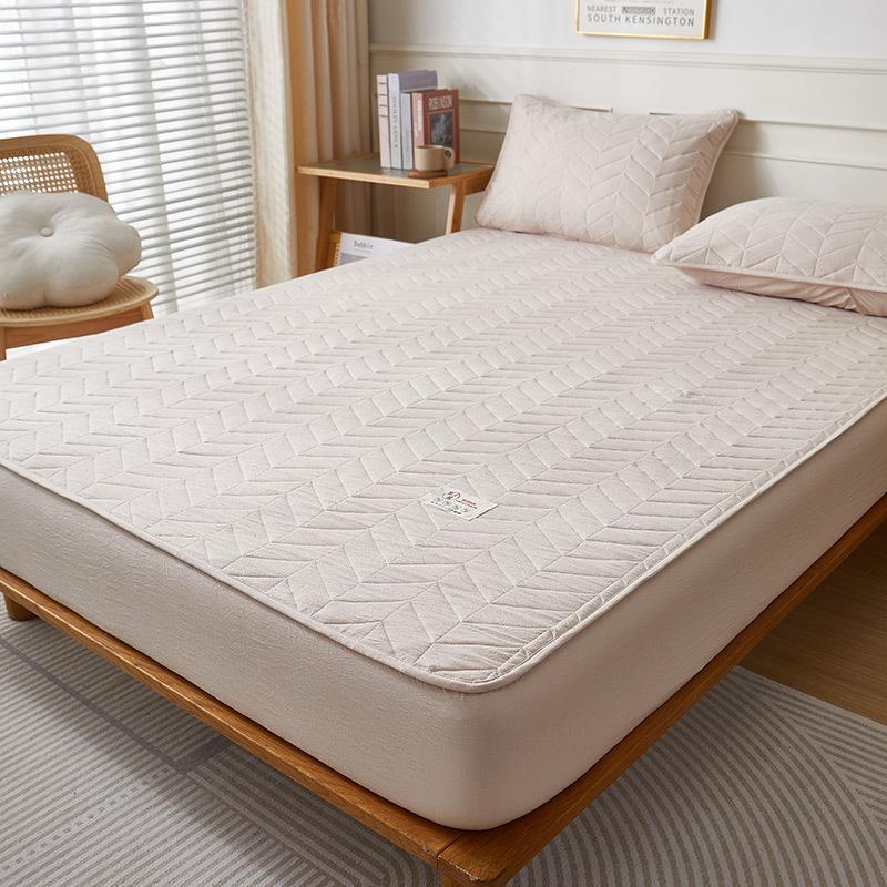 Cotton Waterproof Fitted Sheet Thickened Washed Cotton Three-piece Simmons Mattress Protector