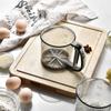 Plastic semi-automatic handheld flour sieve, creative baking manual flour sieve, handheld flour filter