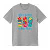 Funny Cartoon Summer Beach Flip Flops Life Is Better Slogan Print Casual T Shirt vintage Washed Top For Everyday Wear