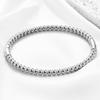 Stainless Steel Bangle Bracelet for Women in Smooth Round Ball No Tarnish Beaded Bracelet for Anniversary Gift Jewelry