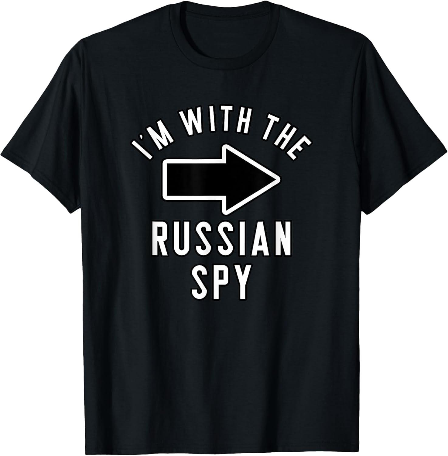 NEW LIMITED! Halloween Costume I m With The Russian Spy Cotton Tee - MADE IN USA M