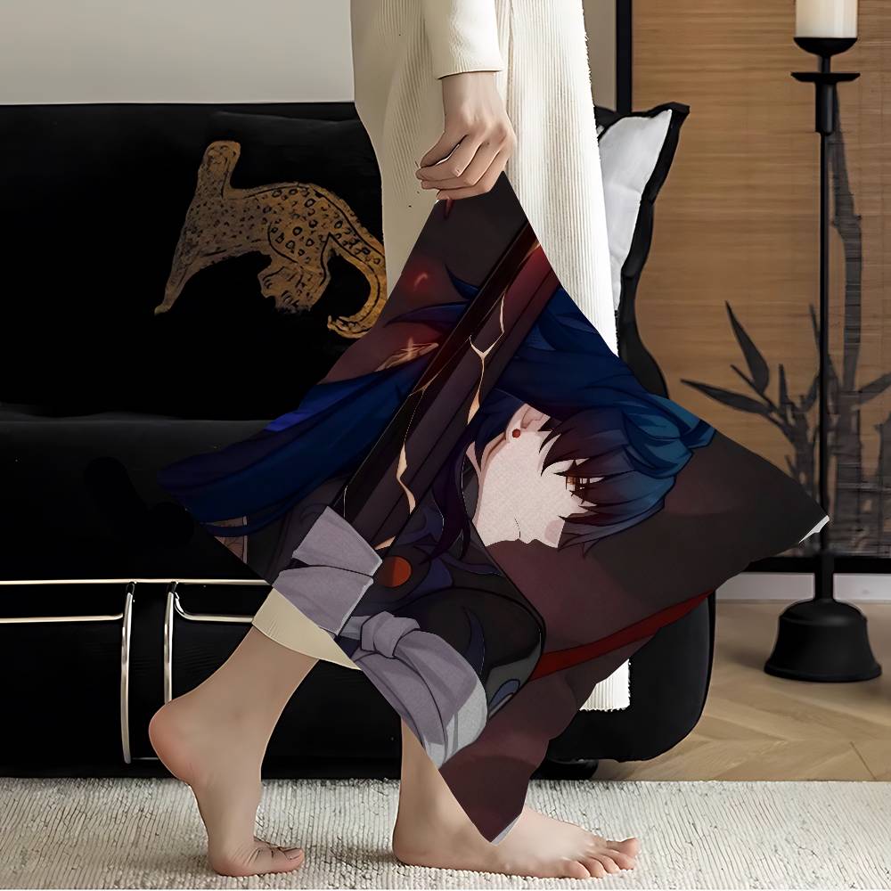Honkai Star Rail Character Blade Cushion Cover Polyester Sofa Cushions Decorative Throw Pillows Home Decoration Pillowcover