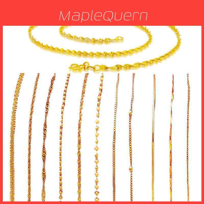 Gold Plated Water Wave Necklace Stylish Thin Chain For Any Occasion**