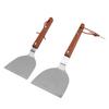 Spatula Turner Grill Flat Spatula Stainless Steel Comfortable Grip Wood Handle Heat Resistant Easy To Clean Durable