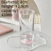 Pink Mount Fuji Cherry Whiskey Tall Cup Coffee Glass Home Bar Beverage Utensils