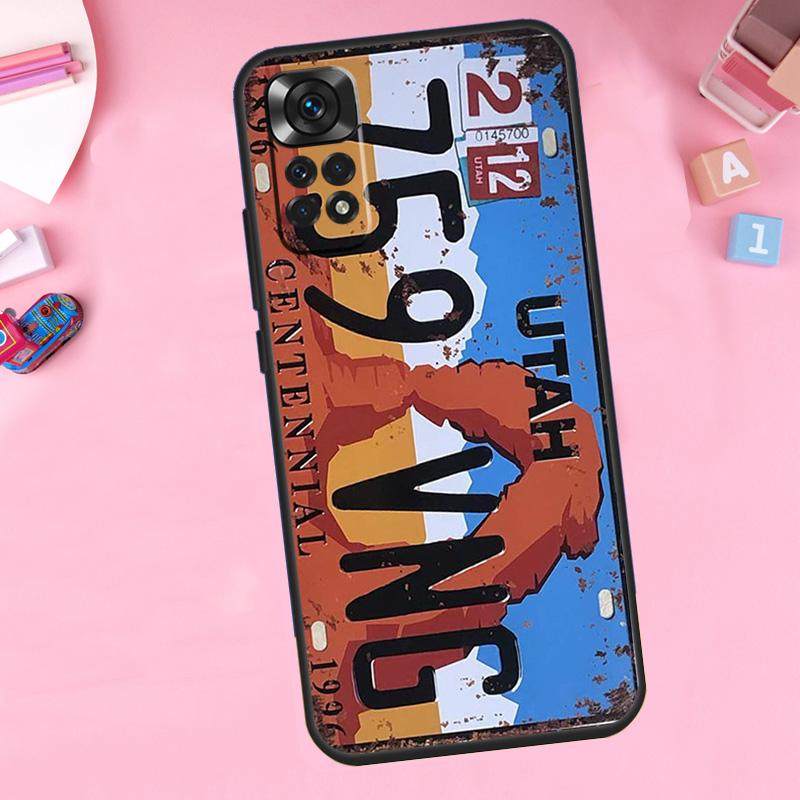 Retro Vintage License For Xiaomi Redmi Note 13 14 9 10 11 12 15 Pro Plus Phone Case For Redmi 15 C 14C 10C 12C 13C