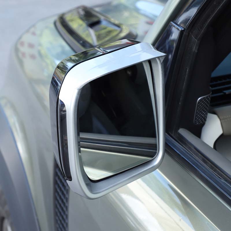 ABS Silver For Land Rover Defender 90 110 2020-2026 Car Exterior Mirror Rain Eyebrow Frame Decorative Sticker Car Accessories