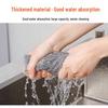Thick Bamboo Charcoal Gray Dishcloth: Non-Shedding, Highly Absorbent Kitchen Cleaning Cloth