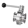 304 Stainless Steel Butterfly Valve with Quick Clamp And Silicone Gasket Manual Safe Suitable