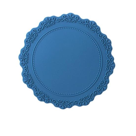 Round Silicone Placemat 9 Inch European Style Waterproof Non-Slip Table Mat