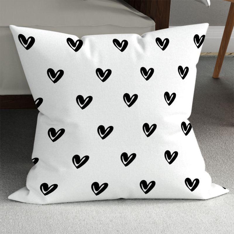 Romantic Couple Wedding Decorative Sofa Pillows: Minimalist Double-Sided Printed Square Pillow Covers (Includes Pillow Insert)