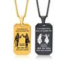 Waterproof Stainless Steel Dog Tag Necklaces for Men BFF Jewelry,Free Custom Birthday Graduation Father's Day Gifts To Him