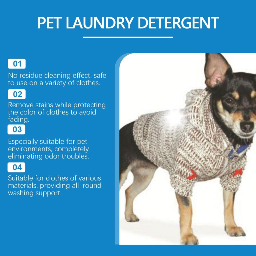 Yegbong Pet Laundry Powder Deodorising and Odour-Removing Deep-Cleaning Stain Remover Pet Laundry Powder and Stain Remover