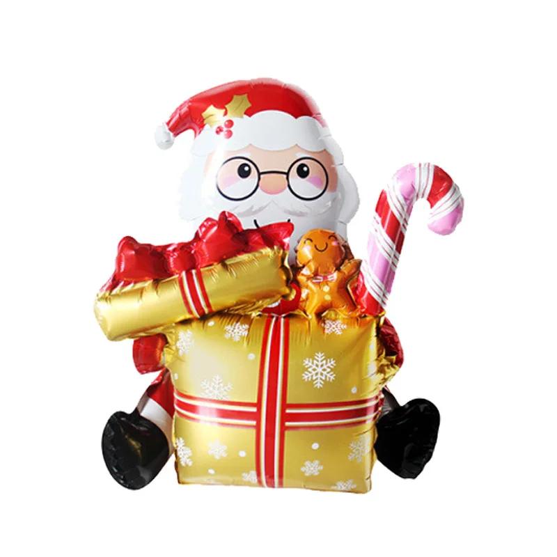 100cm Christmas Balloon Large Santa Claus Decorative Balloon Aluminum Foil Balloon For Christmas Party Decorative Supplies