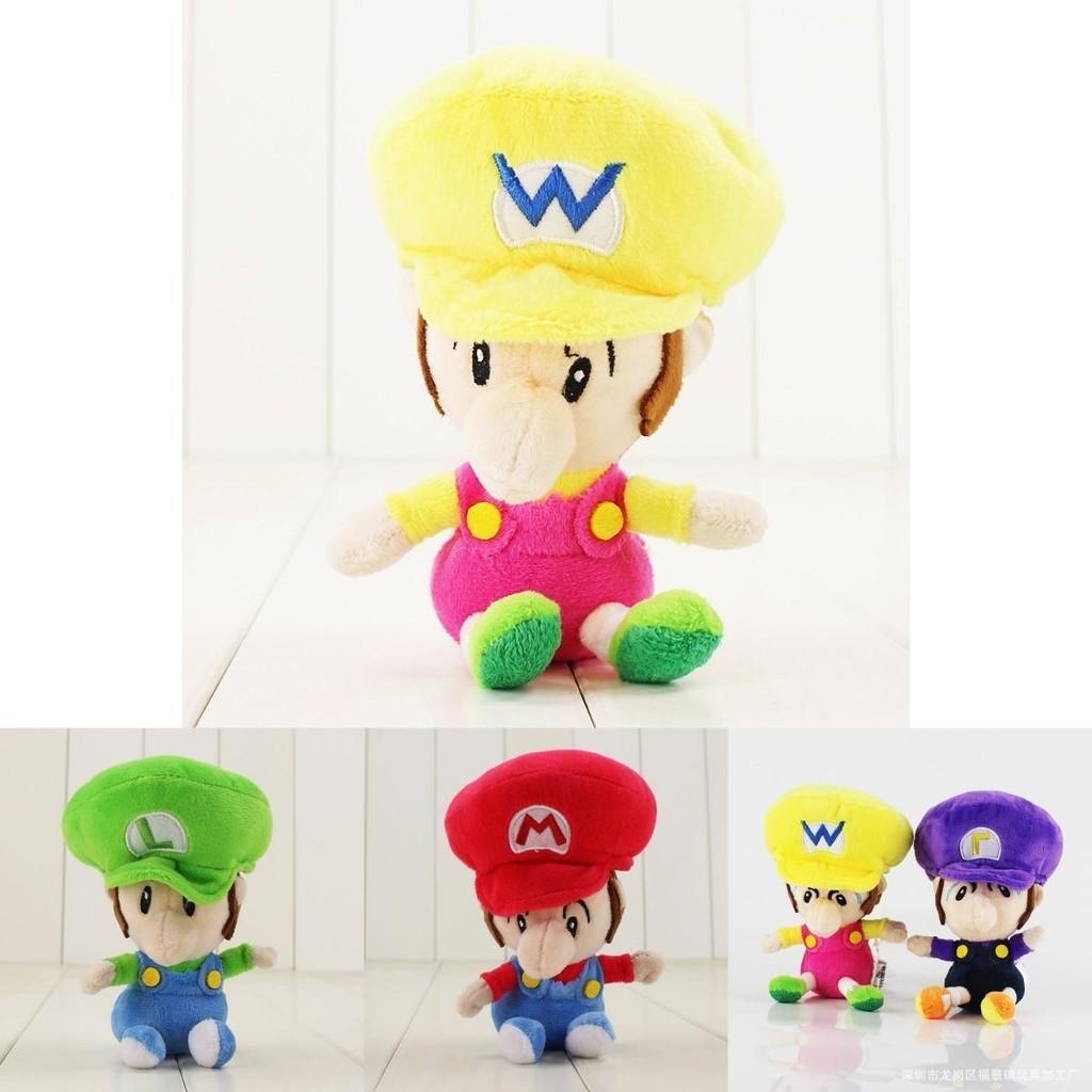 Premium Quality Super Mario Bros Baby Mario Luigi Plush Toy Stuffed Doll 6.7