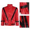 Michael Jackson Red Leather Jacket Cosplay Costume For Halloween Party Stage Performance