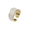Retro Gold Color Double Oil Drip Open Rings for Women Luxury Irregular Adjustable Finger Ring New Trendy Wedding Jewelry