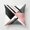 Pink Geometric Abstract Decorative Pillows Case Marble Pattern Flower Designer White and Black Grey Cheap Cushion Cover 45*45 Cm