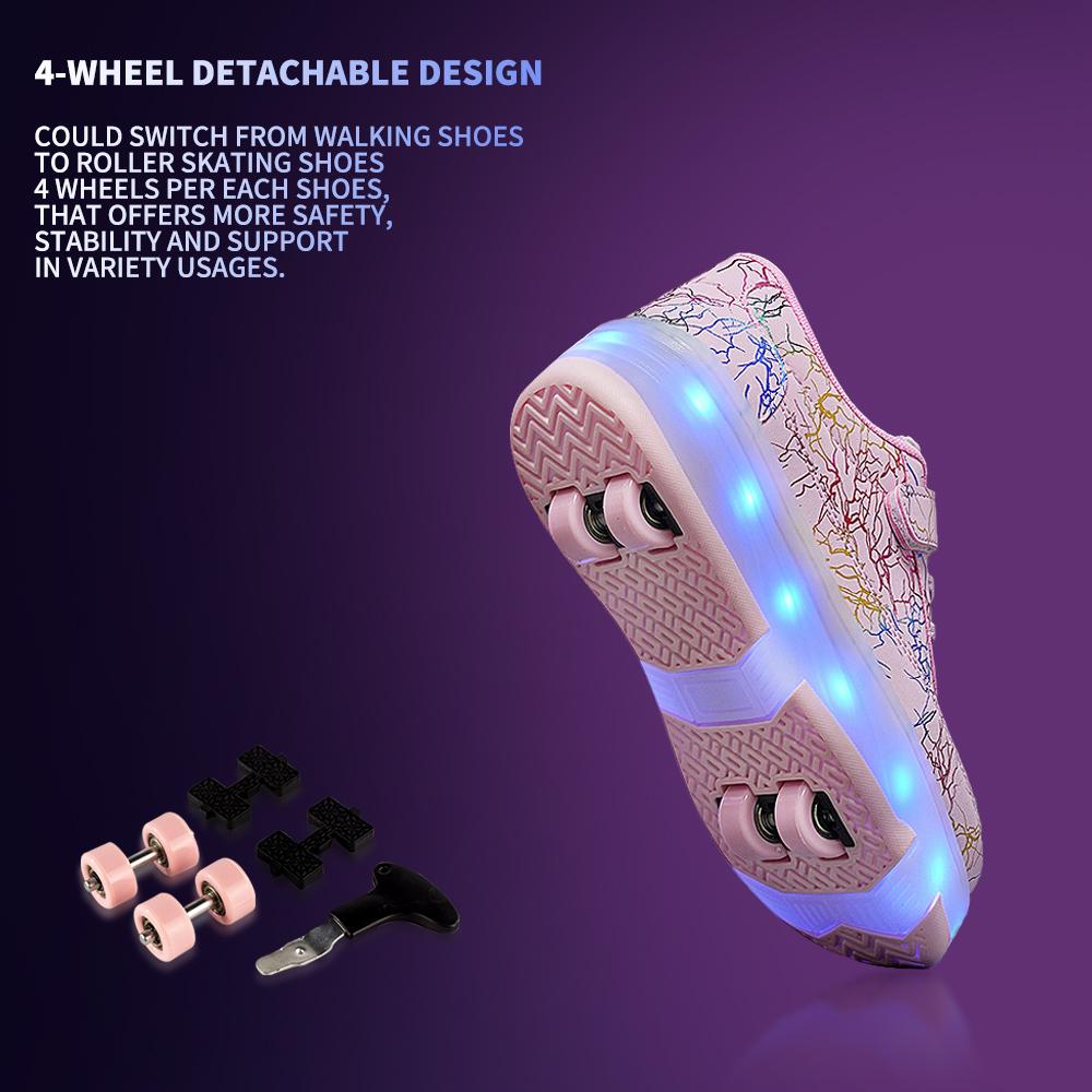 Roller Skate Shoes Kids Snickers With Wheels Children Rollerskates Fashion Outdoor Sports Shoes Girls Boys Gifts For Kids