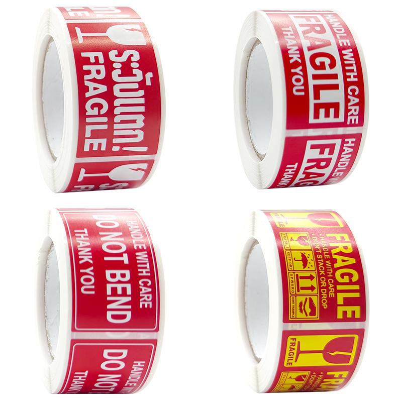 Tamperproof English Fragile Goods Warning, Copper Plate Sticker Label Sticker Goods Tips Sticky