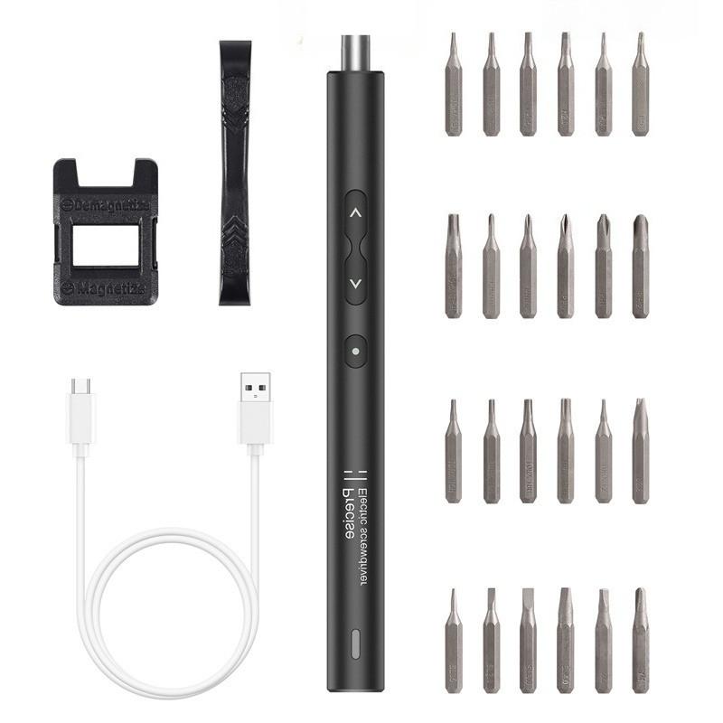 

28 in 1 Rechargeable Repair Tool Kits Portable Electric Screwdriver Set Electronics Devices Maintenance Screw Driver Set чёрный