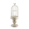Candle Holder White Vintage Bird Cage Type Carved Candlelight Stand Table Decoration for Banquet Dinning Party