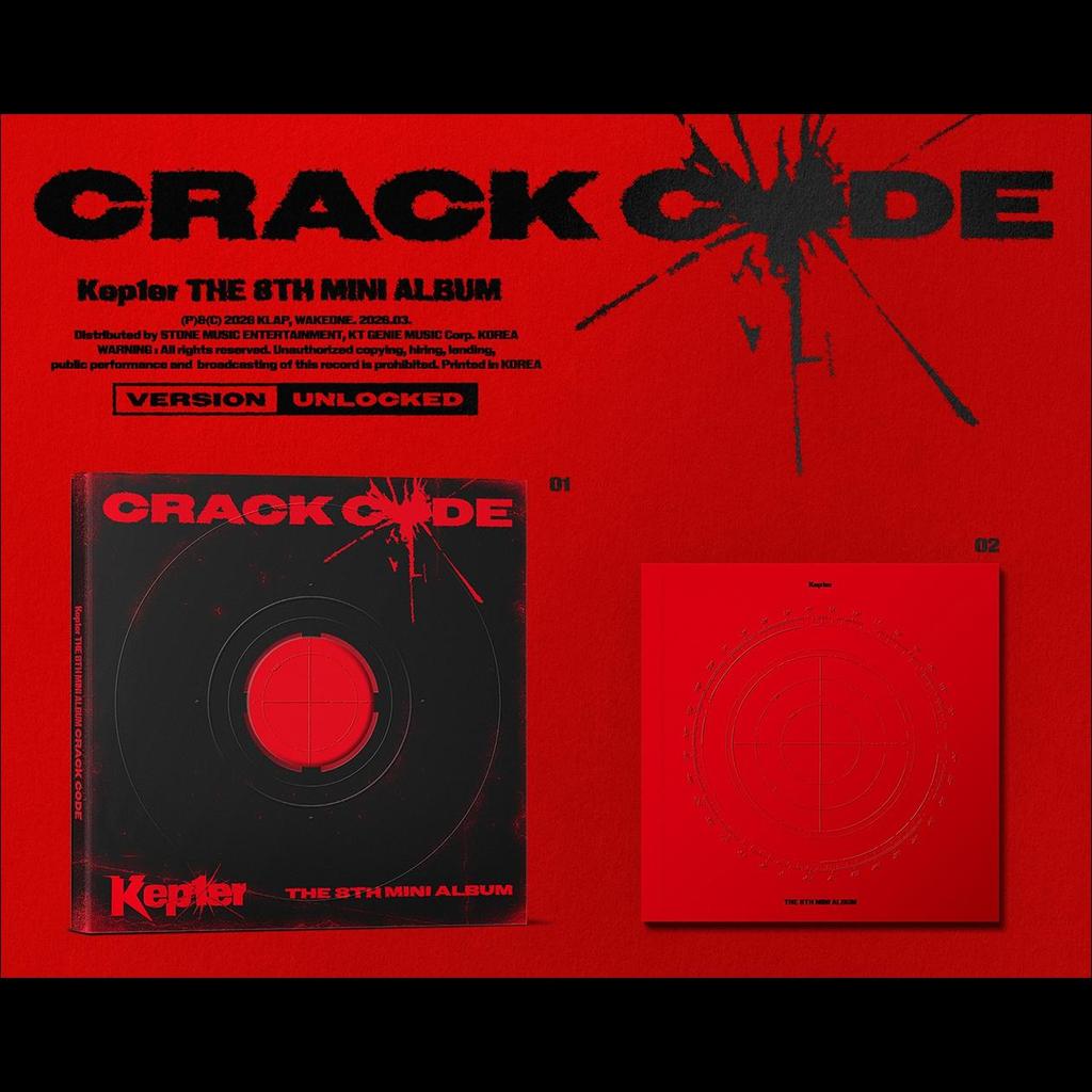 Kep1er - CRACK CODE 8th Mini Album (LOCKED ver. / UNLOCKED ver.) + Free Gift