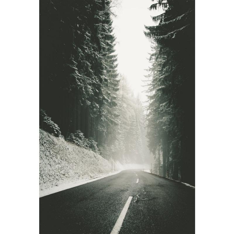 

Туманный лес Туманная природа Река Деревья Гора Художественный плакат Холст Живопись Настенные принты Картина для гостиной Домашний декор 21cm×30cm NoFrame