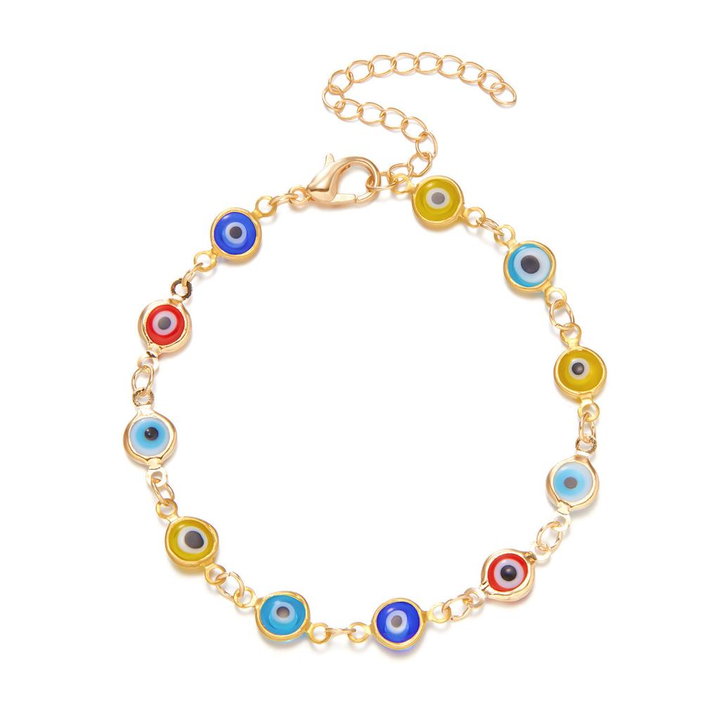 New Necklace Necklace of Devil's Eye Female Personality Minority Simple Creative Trend Mixed-color Clavicle Chain Jewelry