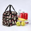 New Year Cute French Bulldog Insulated Lunch Bag Cooler Bag Merry Christmas Portable Tote Lunch Box Bento Pouch College Outdoor