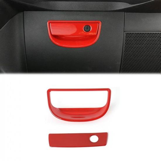 Co-Pilot Storage Box Handle Frame Trim For Jeep Wrangler JK 2007-2017 Bright Red