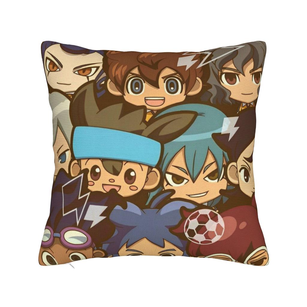 Printed Inazuma Eleven Anime Game Pillowcase Polyester Cushion Cover Decor RPG Cartoon Throw Pillow Case Cover Bedroom Zippered