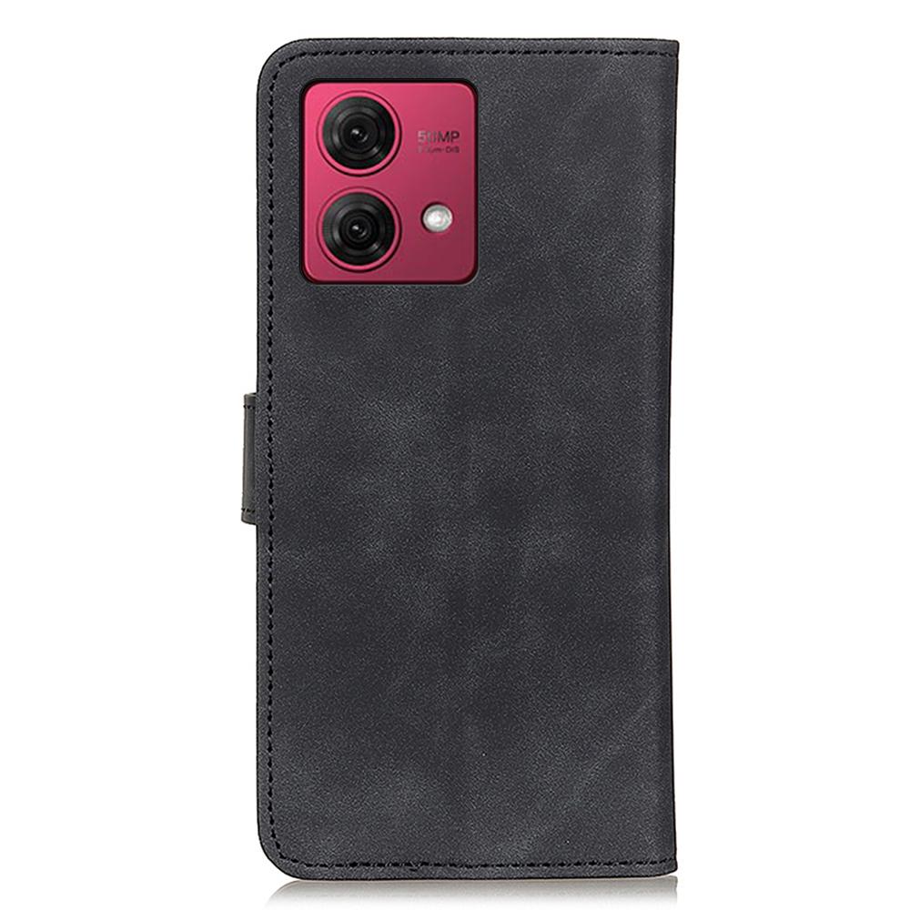 KHAZNEH For Motorola Moto G84 5G Case Retro Texture PU Leather Phone Stand Cover