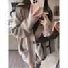 Loose and lazy knitted cardigan top women's autumn and winter new one-button soft waxy casual sweater jacket top