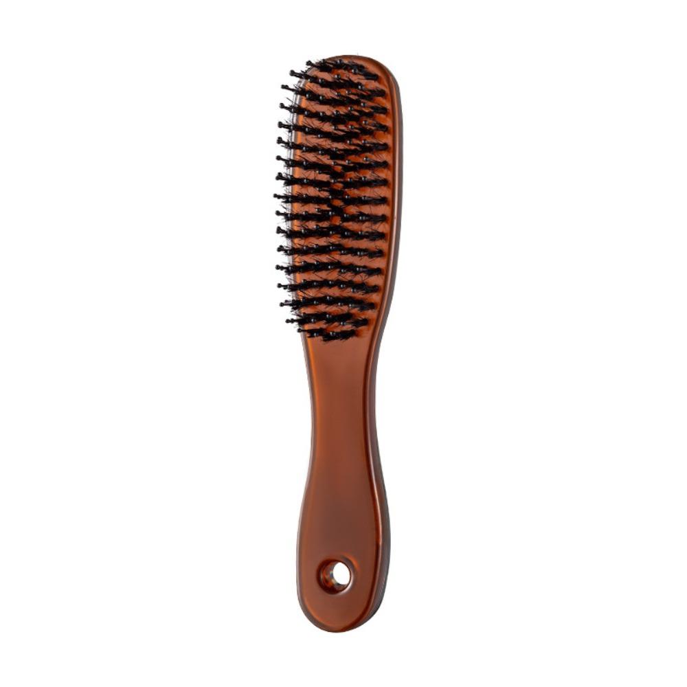 Portable Transparent Boar Bristle Comb Anti-Frizz Fluffy Hair Comb Scalp Massage Comb for Women with Long Hair