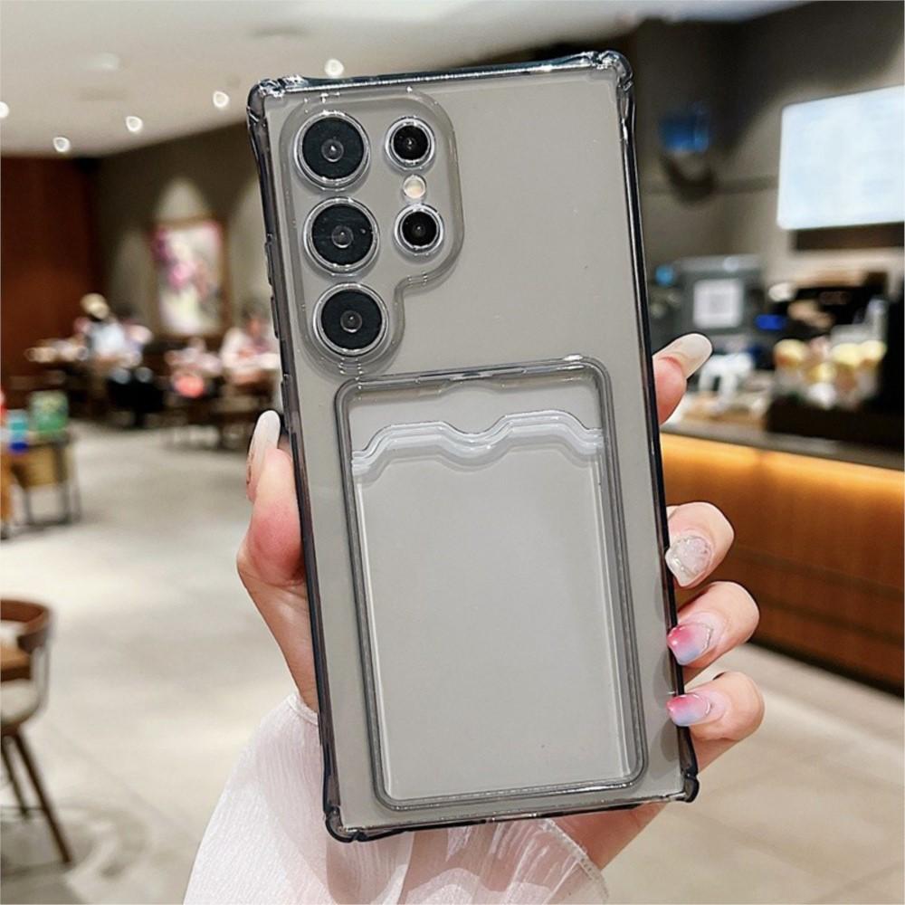 Luxusní pouzdro na karty Peněženka ity Průhledné pouzdro pro Samsung Galaxy S21 S22 S23 S24 Fe Plus S25 Ultra Silikonový nárazuvzdorný kryt