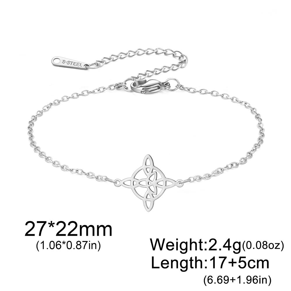 

Dawapara Трикетра Кельтський Вузол Браслет Нержавіюча Сталь Парні Прикраси Ірландський Вузол Трійці Талісман Талісман на Щастя