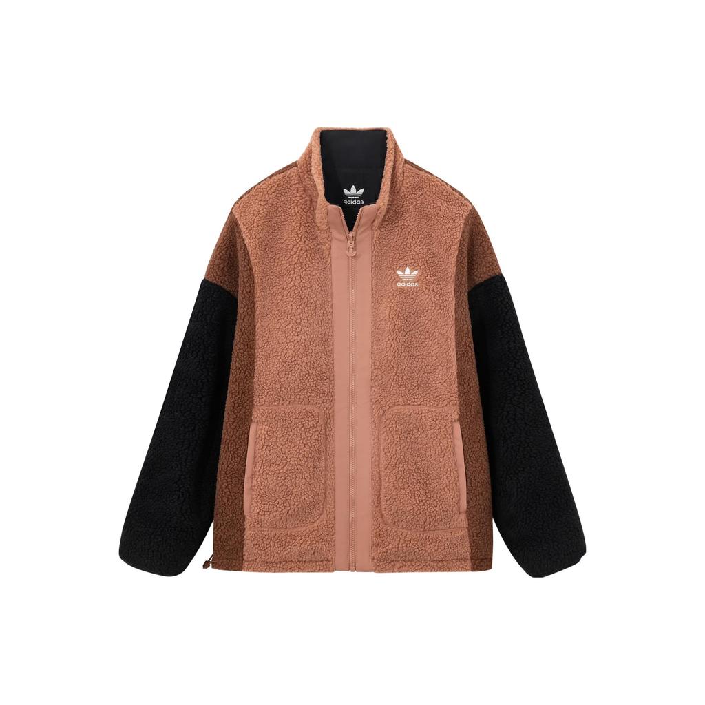 Adidas City Skate Reversible Color Block Fleece Sports Jacket Unisex Jacket Black IY5387