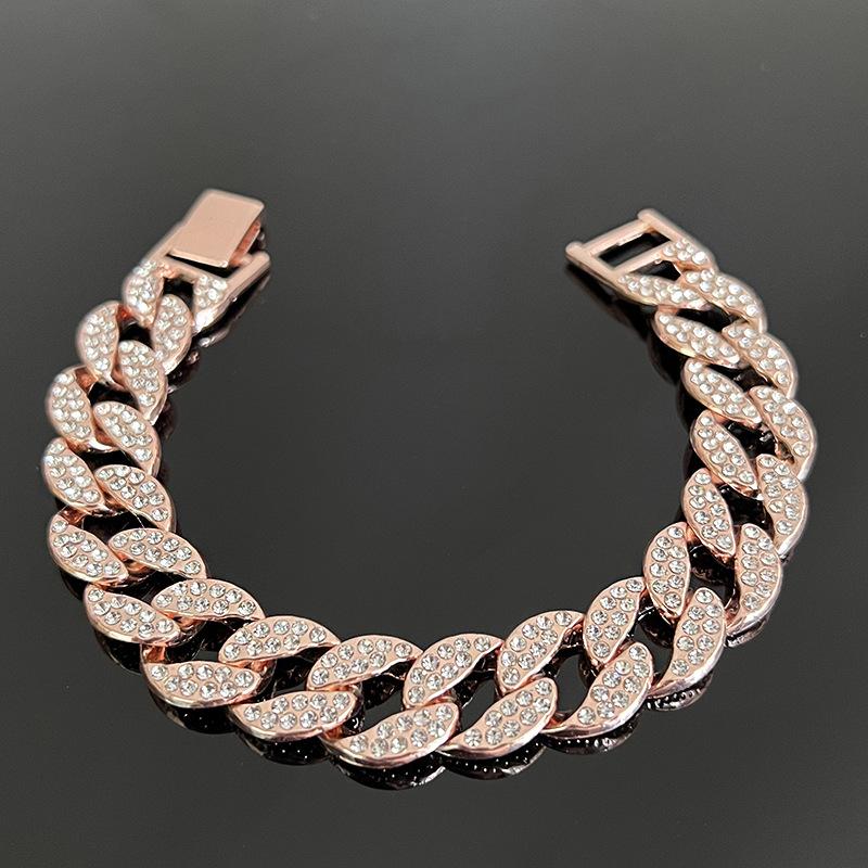 Bracelet Hip Hop Dominance 15mm Cuban Bracelet Men's High End Sensation Handmade